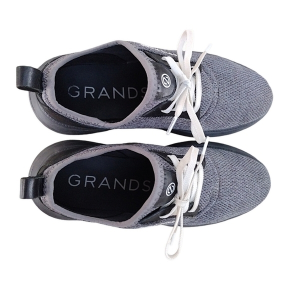COLE HAAN Grand Sport Journey Knit Sneakers, Size 7 M, Grey/Black/Magnet/White - Picture 5 of 8